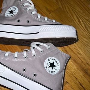 Gray Platform Converse